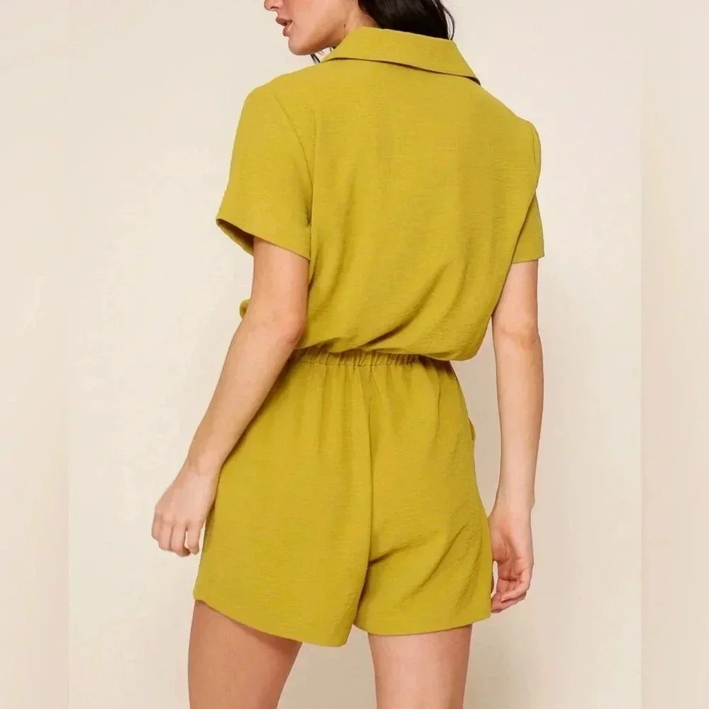 Desiree Romper Sz Med, NWT, green